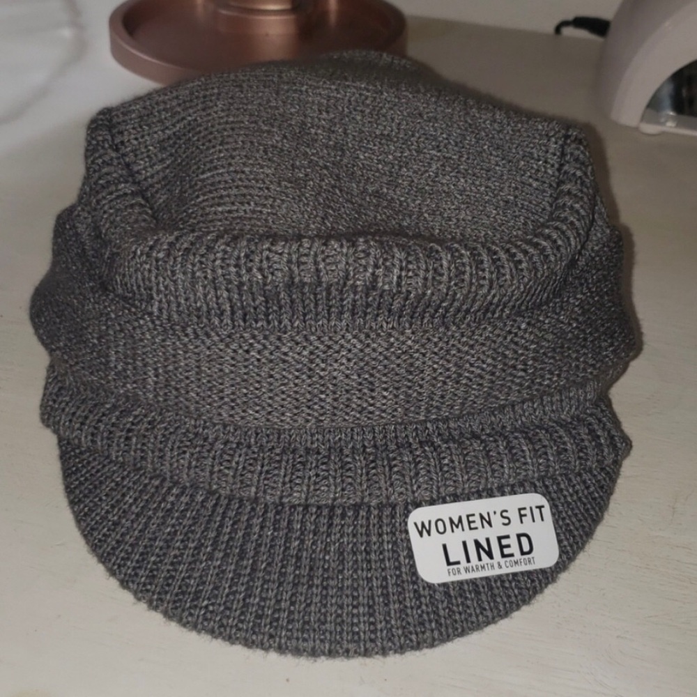 Adidas Women's Gray Lined Knit Visor Hat